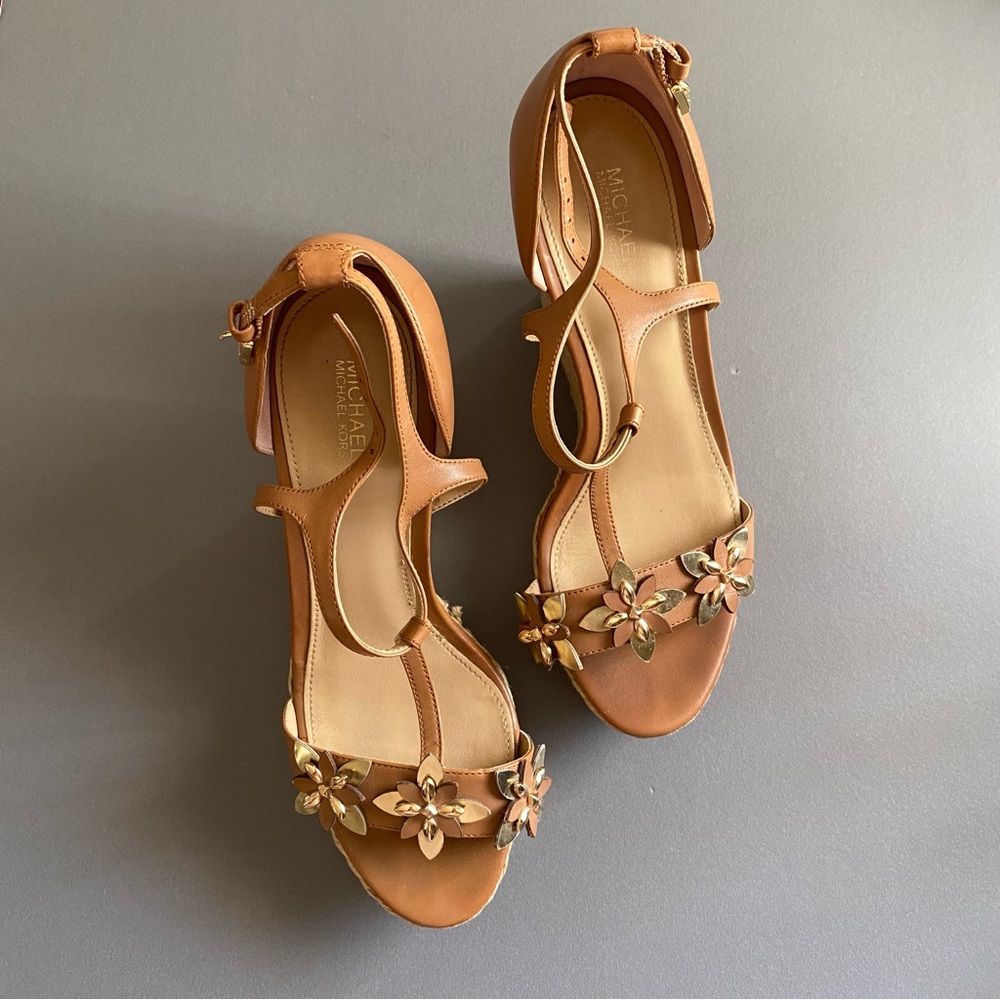 Michael Kors wedge platform sandals.